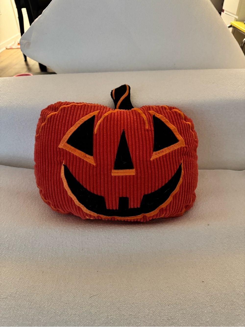 Target Orange and Black Pumpkin Jack-O'-Lantern Holiday Pillow